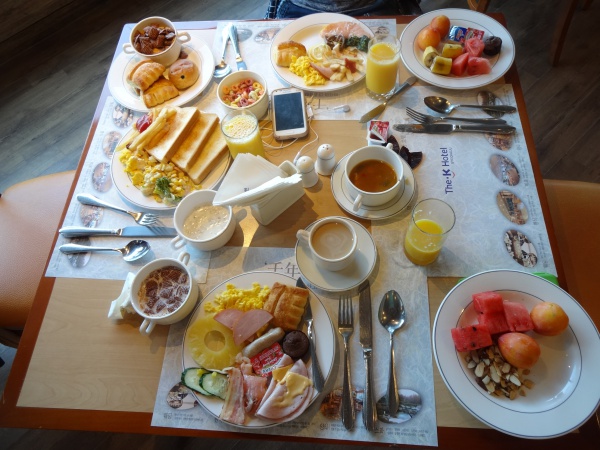 Our breakfast at the hotel